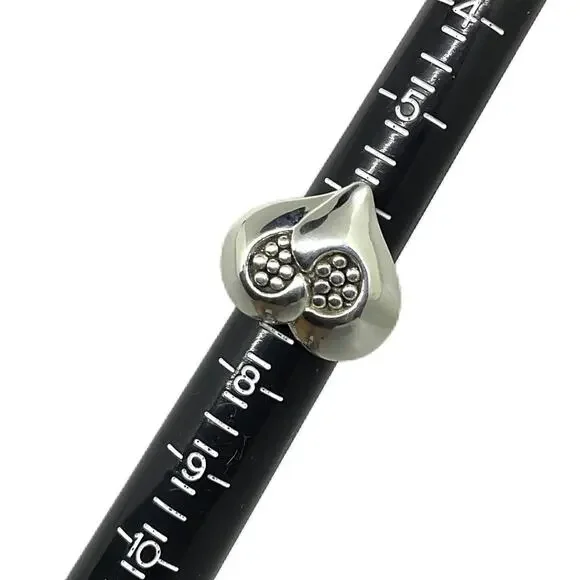 Sterling Silver Jewelry-Large Modernist Puffed Heart Ring (Size 7) - Picture 6 of 7